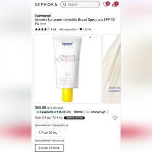 Unseen Sunscreen Invisible Broad Spectrum SPF 40 PA +++